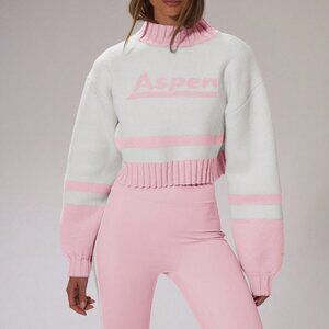 Baby Pink Casual Women's Sport Sweaters